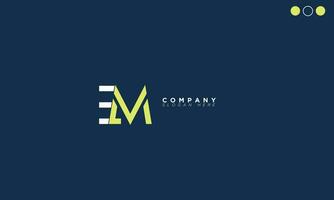 EM Alphabet letters Initials Monogram logo ME, E and M vector