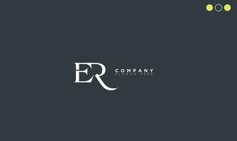 ER Alphabet letters Initials Monogram logo RE, E and R vector