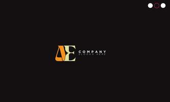 AE Alphabet letters Initials Monogram logo EA, A and E vector