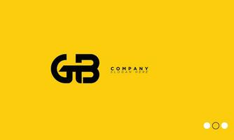 GB Alphabet letters Initials Monogram logo BG, G and B vector