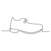 Vector sketch hand drawn continuous single line art illustration shoe use for logo poster and background and minimal