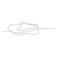Vector sketch hand drawn continuous single line art illustration shoe use for logo poster and background and minimal