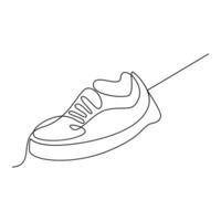 Vector sketch hand drawn continuous single line art illustration shoe use for logo poster and background and minimal