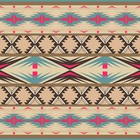 Aztec, Navajo geometric seamless pattern. Native American Southwest print. Ethnic design wallpaper, fabric, cover, textile, rug, blanket. vector