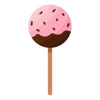 cake pops chocolate day sweet food icon vector