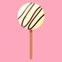 cake pops chocolate day sweet food icon vector