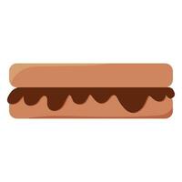 sandwich bread nut paste chocolate day icon vector