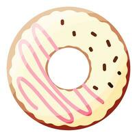 donut color day chocolate cream food icon vector