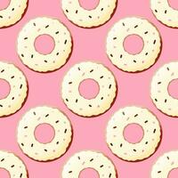 donut color day chocolate cream food pattern vector
