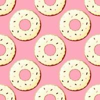 donut color day chocolate cream food pattern vector