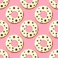 donut color day chocolate cream food pattern vector