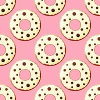 donut color day chocolate cream food pattern vector