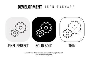 development outline icon in different style vector design pixel perfect