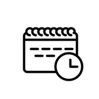 schedule outline icon pixel perfect for website or mobile app vector