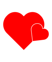 red heart isolated on white png