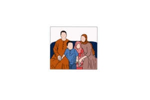 Happy family illustration png