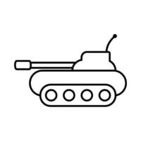 Tank vector icon. War illustration symbol. weapons sign or logo.