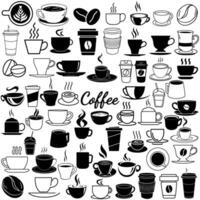 Coffee icon vector set. Hot drink illustration sign collection. Coffee house symbol. Coffee machine logo.