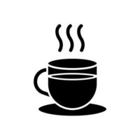 taza de café. café taza icono vector. caliente bebida ilustración signo. té símbolo o logo. vector