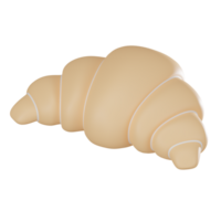 Croissant Icon, Perfect for Bakery and Culinary Concepts. 3D render png