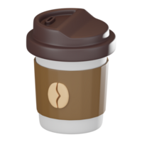 Coffee Cup Icon for Stylish Designs. 3D render png