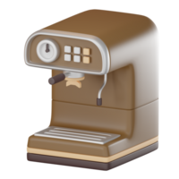 café máquina ícone para moderno café lojas. 3d render png