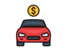a 3d New Car Price Sticker on a transparent background png