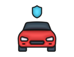 a 3d Car Insurance Sticker on a transparent background png