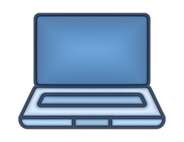 a 3d Laptop 1 Sticker on a transparent background png