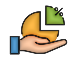 ein 3d Buchhaltung und Hand auf ein transparent Hintergrund png