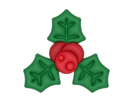 a 3d Mistletoe on a transparent background png