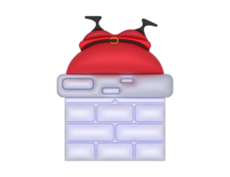 a Santa Claus Chimney on a transparent background png