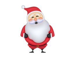 un 3d Papa Noel claus en un transparente antecedentes png