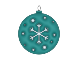 a 3d Christmas ball on a transparent background png