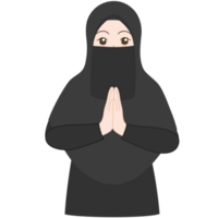 musulmán mujer saludo eid Mubarak png