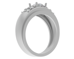 diamant bague isolé sur Contexte. 3d le rendu - illustration png