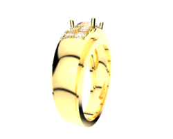 Diamond ring isolated on background. 3d rendering - illustration png