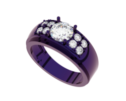 Diamond ring isolated on background. 3d rendering - illustration png