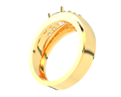 diamant ring geïsoleerd Aan achtergrond. 3d renderen - illustratie png