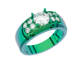 diamant bague isolé sur Contexte. 3d le rendu - illustration png