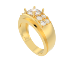 Diamond ring isolated on background. 3d rendering - illustration png