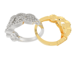 Diamant Ring isoliert auf Hintergrund. 3d Rendern - - Illustration png