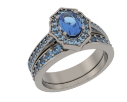 diamant bague isolé sur Contexte. 3d le rendu - illustration png