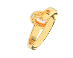 Diamond ring isolated on background. 3d rendering - illustration png