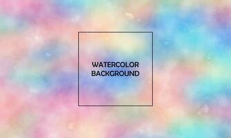 watercolor gradient mesh blur background with pastel, colorful, beauty, vector