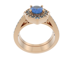 diamant bague isolé sur Contexte. 3d le rendu - illustration png