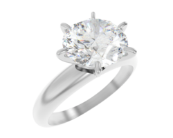 Diamond ring isolated on background. 3d rendering - illustration png