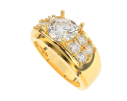Diamond ring isolated on background. 3d rendering - illustration png