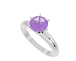 Diamond ring isolated on background. 3d rendering - illustration png