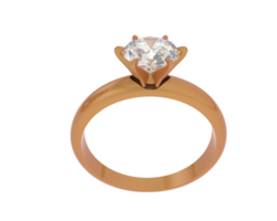 diamant ring geïsoleerd Aan achtergrond. 3d renderen - illustratie png